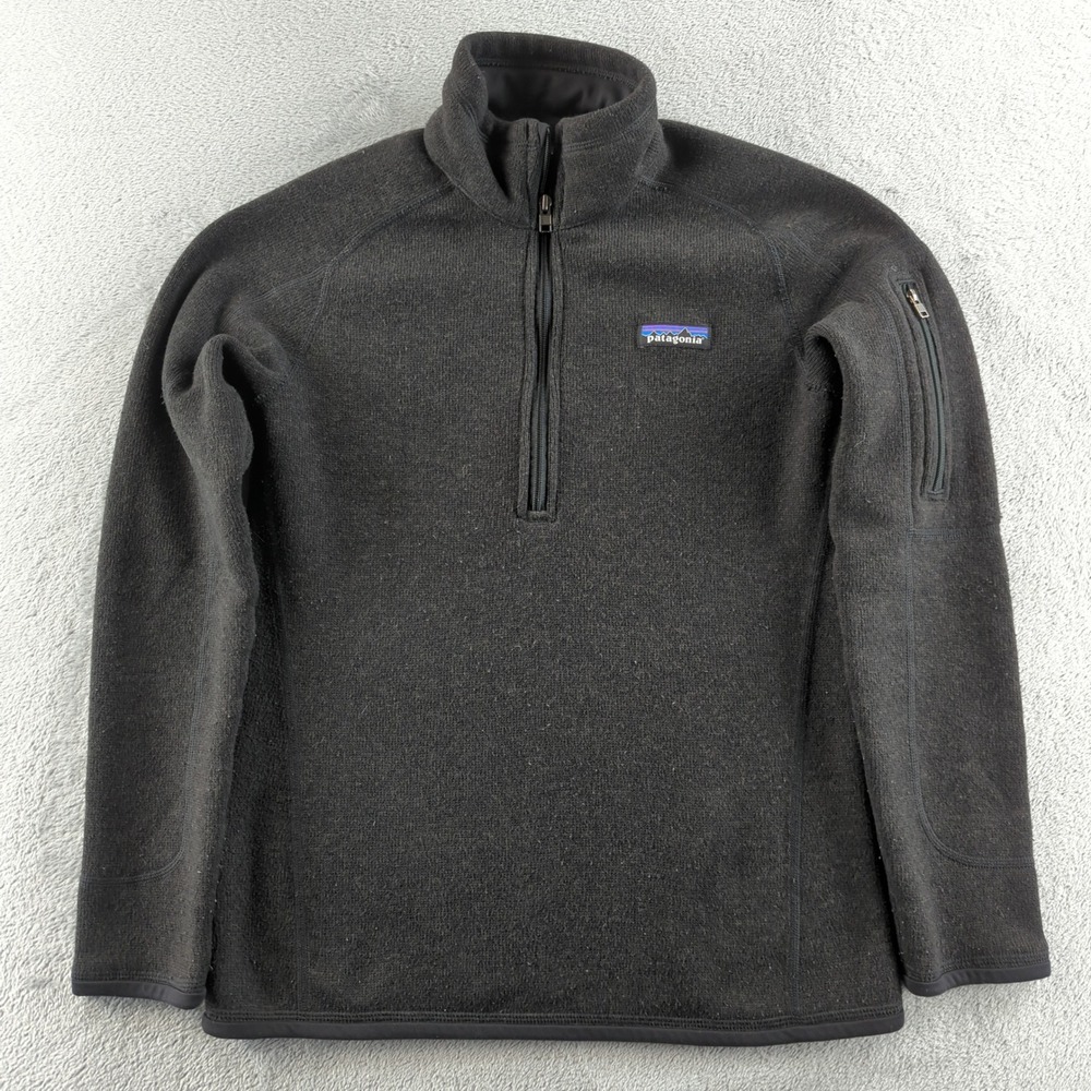 Patagonia Better Sweater Fleece Jacket Womens XS Black Quarter Zip 25618